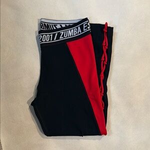 Zumba Black and Red Leggings